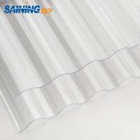 0.7mm-4mm 100% bayer Raw material UV blocking polycarbonate used corrugated roof sheet